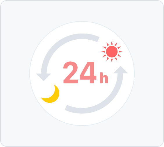 24時間いつでも予約可能